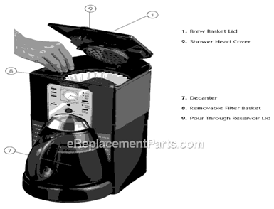 Page A Diagram and Parts List for FTX46  Mr Coffee Coffee Maker